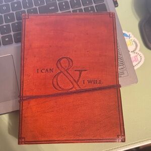 Brown Leather Journal with Motivational Quote
